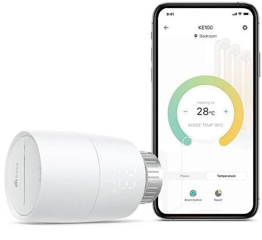 TP-Link Kasa KE100 Smart termostatická hlavice | Axilogi s.r.o.