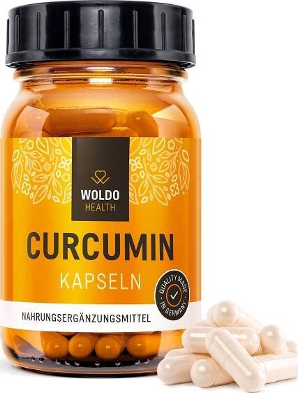 WoldoHealth® Kurkumin s piperinem 120 kapslí