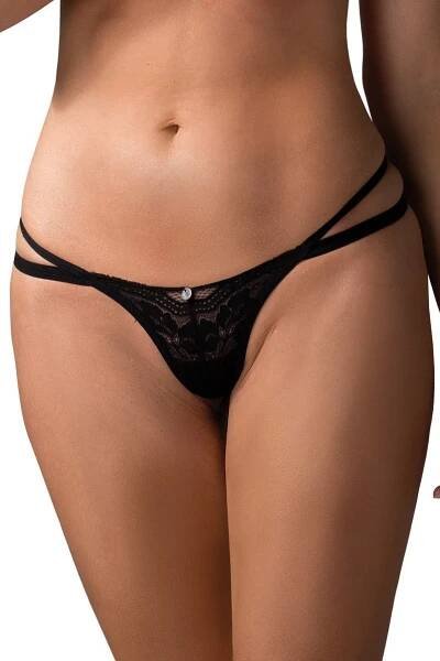 Pásková tanga Nutris černá