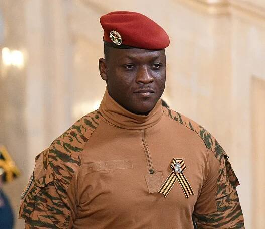 Ibrahim Traoré během cesty v Rusku, květen 2025