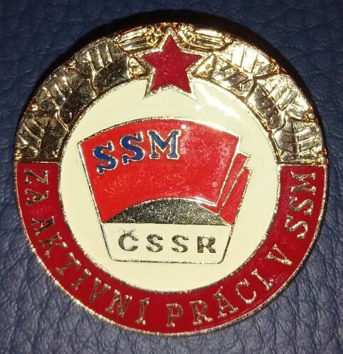 Odznak ČSSR. Za aktivní práci v SSM