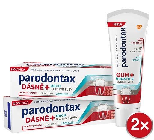 Fotografie Parodontax pro dásně, dech a citlivé zuby 2 x 75 ml