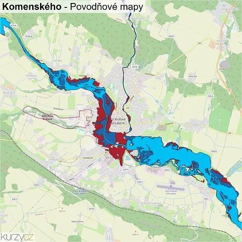 Komenského - mapy | Kurzy.cz