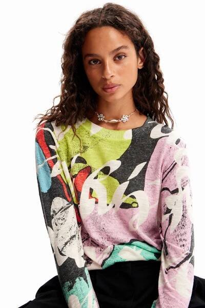 Desigual Svetr 'Thin Gauge' – pink