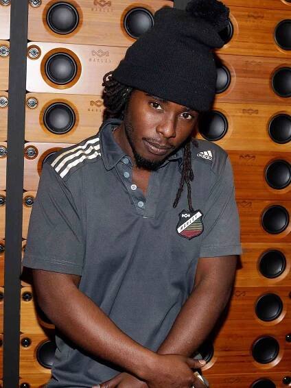 aniel Bambaata Marley at the House of Marley booth during the International Consumer Electronics Show at Las Vegas Convention Center on January 8, 2015.