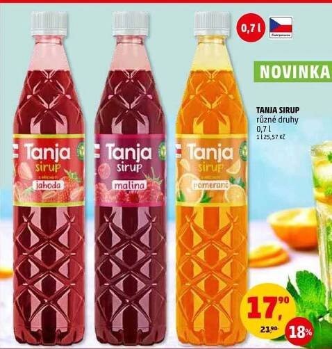 TANJA SIRUP, 0,7 l