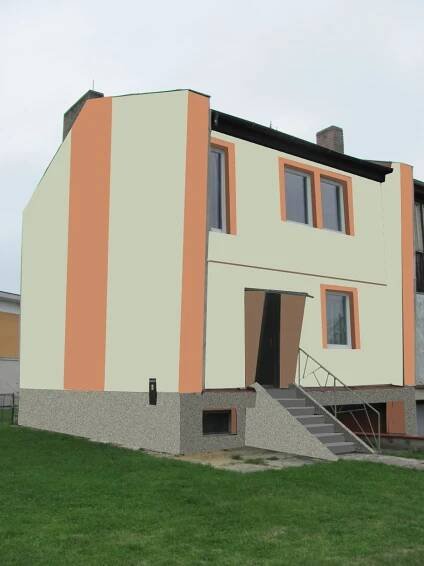Návrh designu fasády | stavební a obchodní společnost