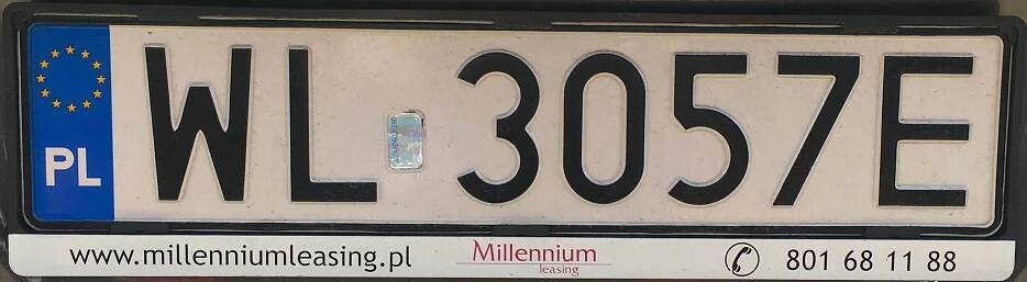 Registrační značka Polsko – WL - Legionovo, foto: vlastní