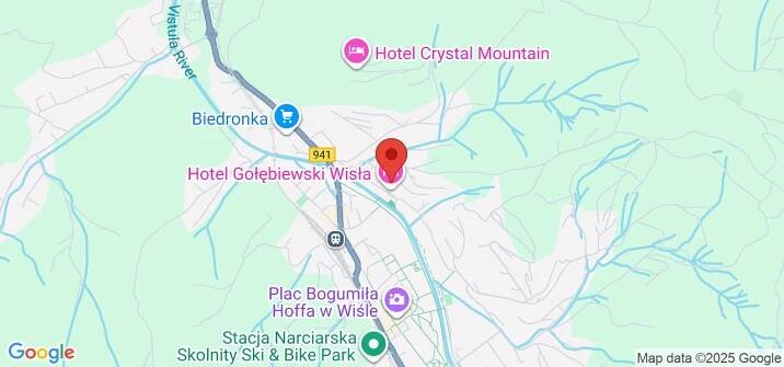 Mapa Hotel Gołębiewski**** Wisla