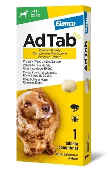 AdTab pro psy 450mg žvýkací tbl. (11-22kg) 1tbl
