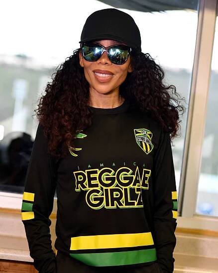 Cedella Marley attends the friendly football match Jamaica vs Panama at the National Stadium in Kingston, Jamaica, 