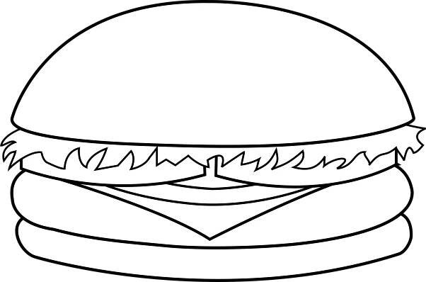 Coloring Pages Hamburger Sheets Printable Colouring Cheeseburger ...
