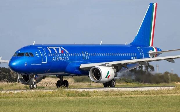 ITA Airways Airbus A320 at Luqa Malta International Airport MLA