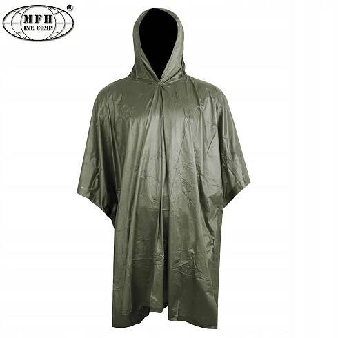 Pláštěnka Pončo s kapucí MFH Poncho Vinyl GREEN OLIVE EAN (GTIN) 4044633018168