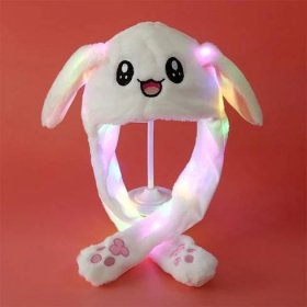 Dospělé děti svítící plyšová zvířátka s pohyblivýma ušima Kreslený králík Králíček Panda LED svítící klapka do uší plyšové hračky