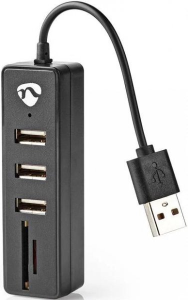 USB hub NEDIS 2320 3 x USB 2.0 s čtečkou karet SD a microSD 149 Kč