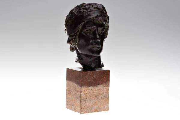 Myslbek Josef Vaclav (CZECH, 1848-1922) - Head of a Standard-Bearer