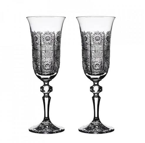 Bohemia Crystal luxusní broušené sklenice na šampaňské, sekt