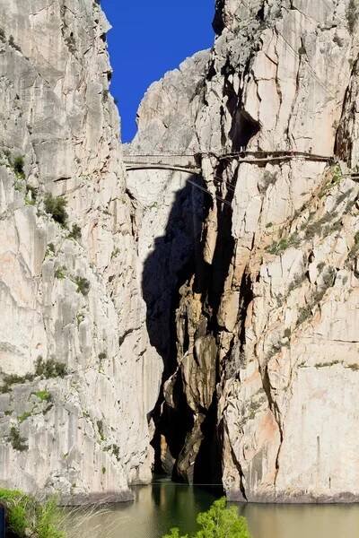 Královská stezka (el caminito del rey) v soutěsce chorro, malaga provin — Stock obrázek