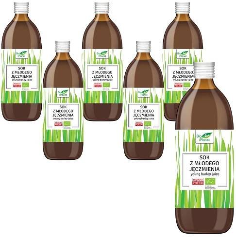 SADA 6 x Šťáva z mladého ječmene bio 500 ml