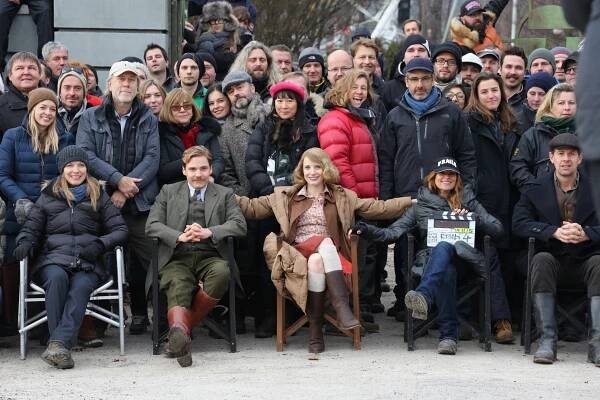 Daniel Brühl, Jessica Chastain, Niki Caro, Johan Heldenbergh - Úkryt v zoo - Z natáčení