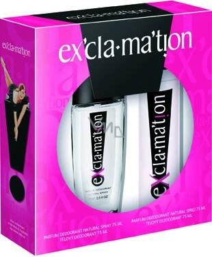 Exclamation Excla.mation Original perfumed deodorant glass for women 75 ml + deodorant spray 75 ml, cosmetic set - VMD parfumerie