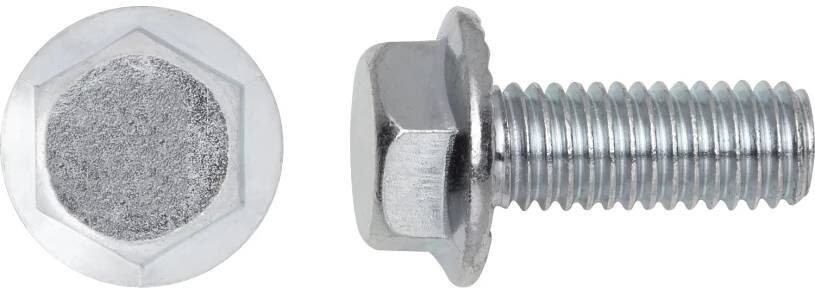 Přírubový šroub se šestihrannou hlavou SW8 bíle pozinkovaný M5 x 10 mm, 8 ks