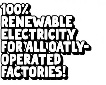 100% RENEWABLE ELECTRICITY FOR ALL OATLY-OPERATED FACTORIES!