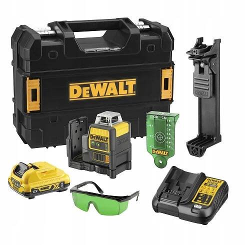 DeWALT DCE0811D1G Křížový laser 2x360° zelený, XR (10,8V/1x2,0 Ah) kufr Tstak