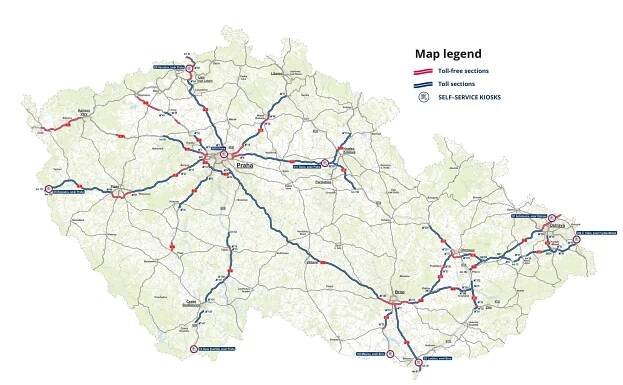 Zpoplatněné silnice v ČR. Cena zpoplatněných silnic v ČR. Viněta v České republice. – Autobahn