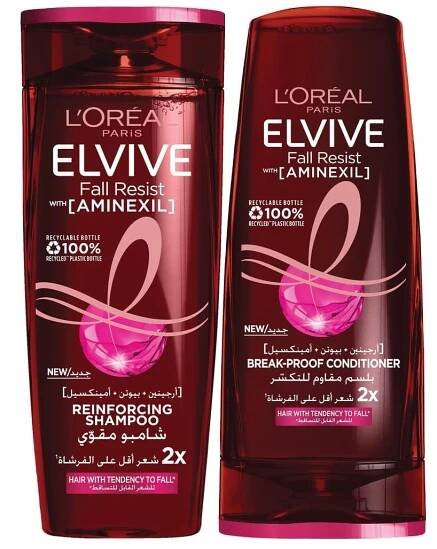 L'OREAL PARIS Elvive Full Resist Shampoo, 400ml + Conditioner 360ml For Weak & Fragile Hair