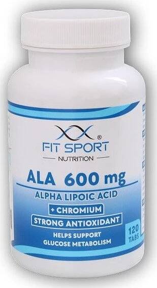 FitSport Nutrition ALA 600 mg Alpha Lipoic Acid + Chromium 120 tbl.