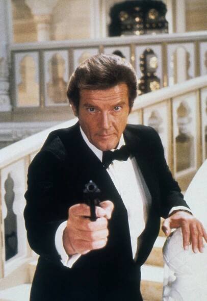 Roger Moore as James Bond in "Octopussy"
