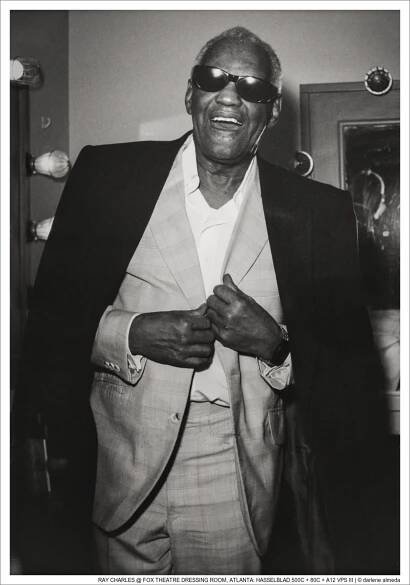 RAY CHARLES @ FOX THEATRE DRESSING ROOM, ATLANTA: HASSELBLAD 500C + 80C + A12 VPS III