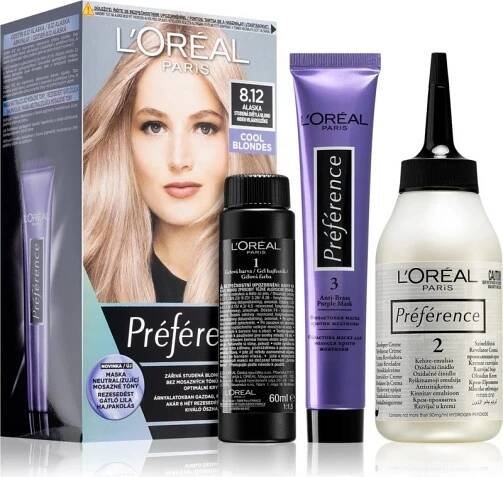 L ́Oréal Préférence 8.12 Studená světlá blond
