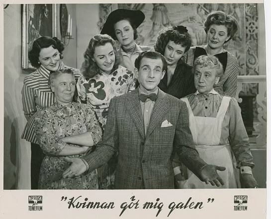 Kvinnan gör mig galen - Fotosky - Elsa Ebbesen, Margareta Fahlén, Curt Masreliez, Naima Wifstrand