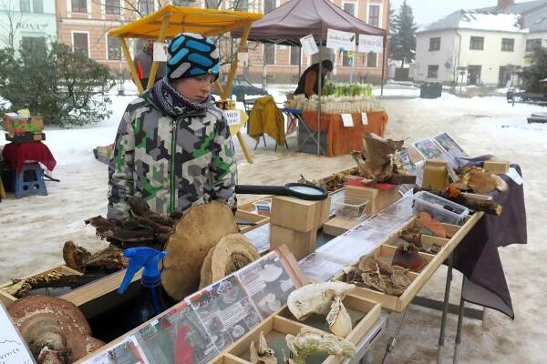 Zájem byl i o lysohlávky. Nové Město na Moravě pořádalo oblíbený farmářský trh