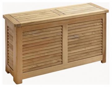 Dřevěná zahradní truhla z teakového dřeva Storage, Teakové dřevo, Š 90 cm, V 48 cm