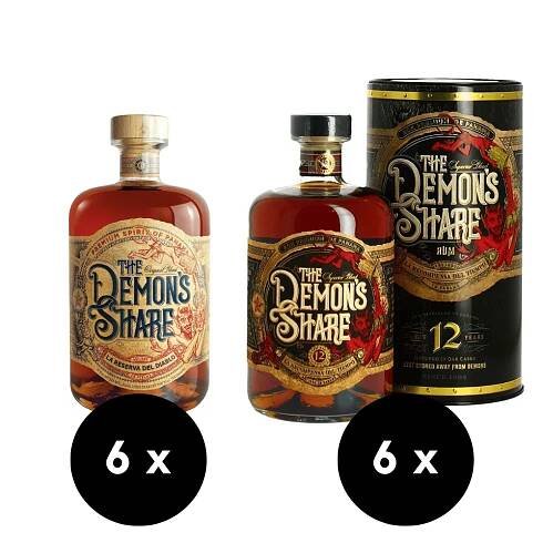 6 x The Demons Share + 6 x The Demons Share Rum 12 Y.O., GIFT