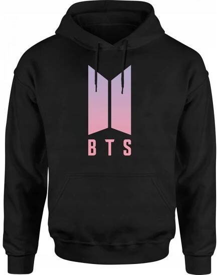 BTS | Mikina s kapucí BTS, černá, "Logo LY"