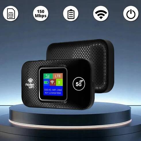 PŘENOSNÝ MOBILNÍ MODEMOVÝ ROUTER NA SIM KARTU 4G LTE WIFI 150MBPS ČERNÝ Standard bezdrátového provozu ostatní