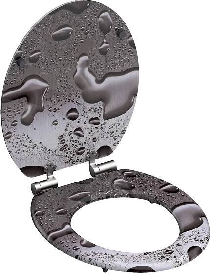 A-Interiéry WC sedátko SoftClose GREY STEEL 80123