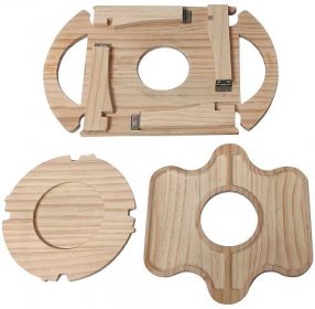 Portable Wooden Picnic Table Carry Handle Outdoor Folding Wine Table Removable Wine Glass Holder Folding Table Fruit Snack
