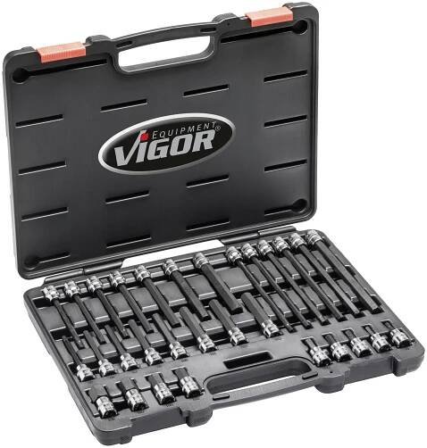 Sada nástrčných hlavic XZN 3/8” v kufru, 26 ks - V6018