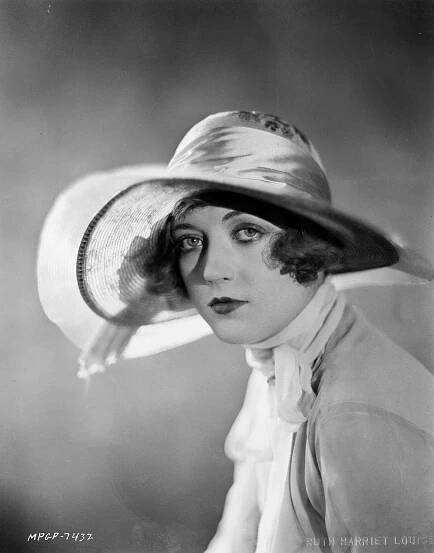 Marion Davies Wearing A Wide-Brimmed Hat 1927.