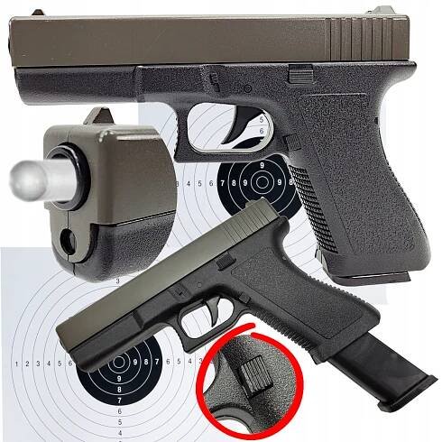 Pistole ASG na kuličky Metal Polymer Wer Army + 2 kotouče