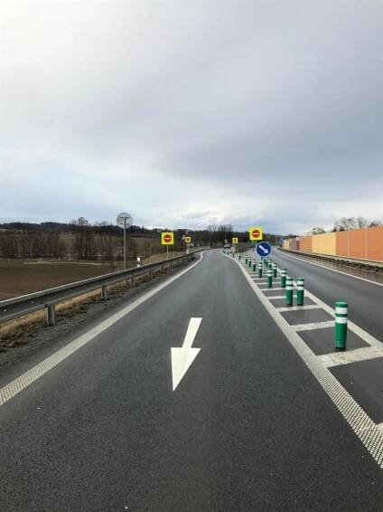 Nová opatření proti nájezdu do protisměru byla instalována po celém kraji - Ředitelství silnic a dálnic s. p. pro Olomoucký kraj