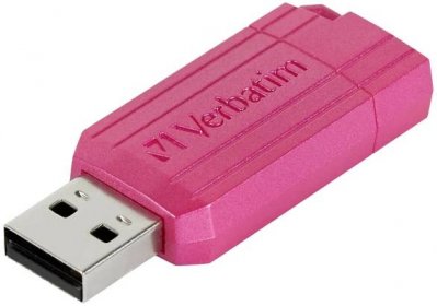 Verbatim USB DRIVE 2.0 PINSTRIPE USB flash disk 128 GB růžová 49460 USB 2.0