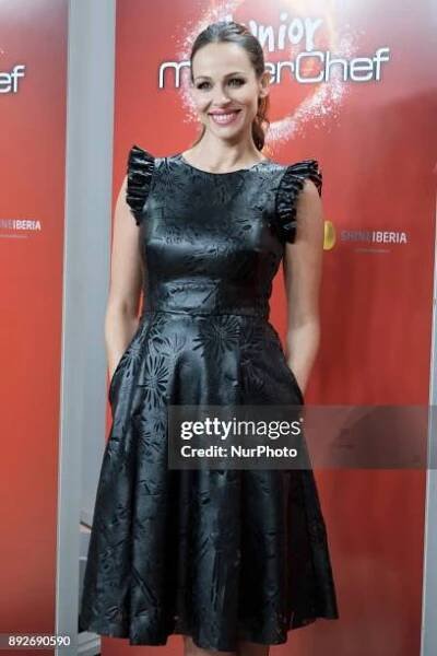 Spanish model Eva Gonzalez attends the presentation of a new seson of 'Masterchef Junior' at TVE studios on December 14, 2017 in Madrid, Spain.