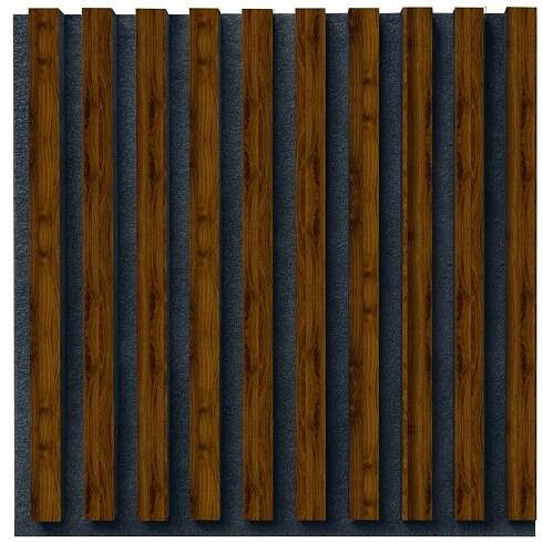 In-Design Lamelový akustický panel 50×50 s filcovou podložkou, dvoustranný lem Obkladový panel: Barva: Dub